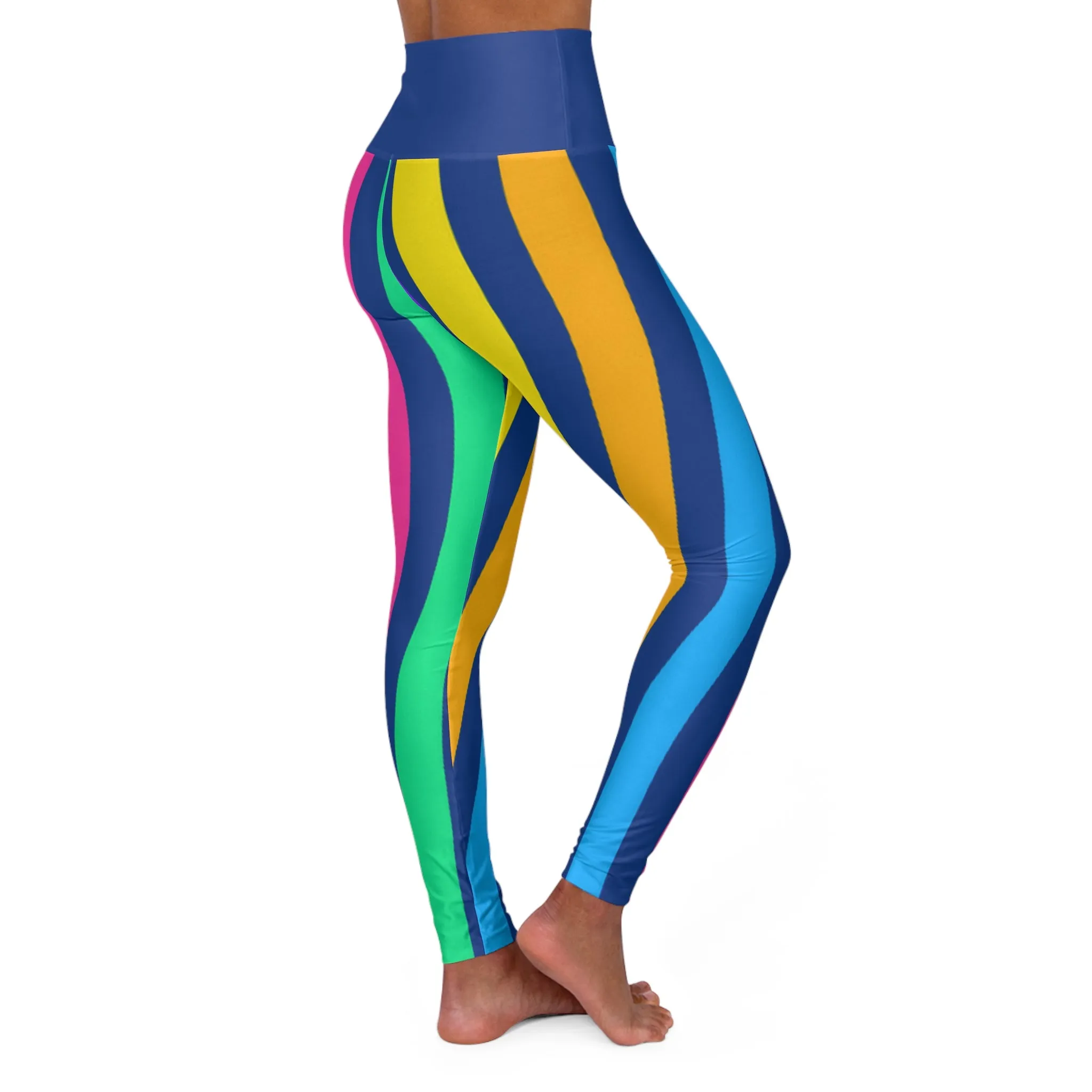 Vibrant High Waisted Yoga Leggings - Perfect for Fitness & Everyday Wear