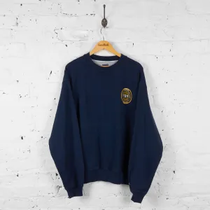 Vintage Champion Laborers Union Sweatshirt - Navy - XL