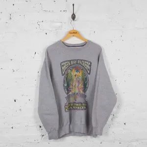 Vintage Green Bay Packers Sweatshirt - Grey - L