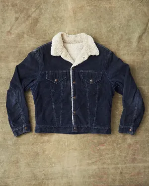 Vintage Levi's Corduroy  Sherpa Trucker Jacket Navy Medium