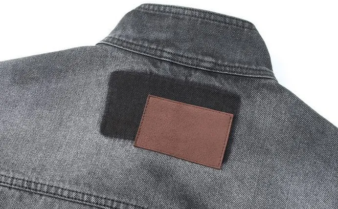 Vintage Patchwork Flap Pocket Denim Jacket for Men