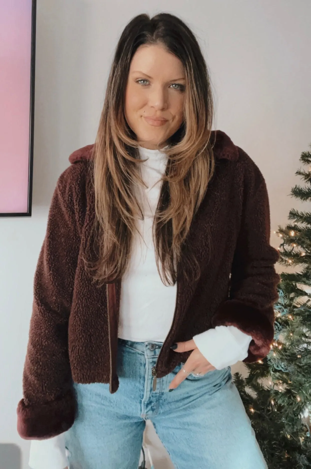 Vintage The Barrage Co. Berber Fleece & Faux Fur Jacket