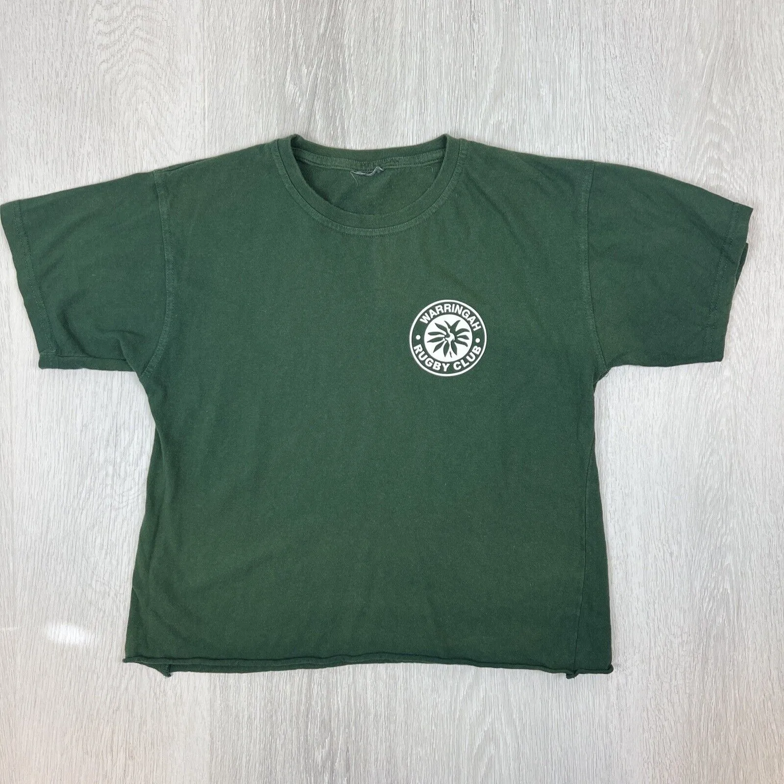 Warringah Rugby Union Club Womens Green Cropped T-Shirt Size Small Approx