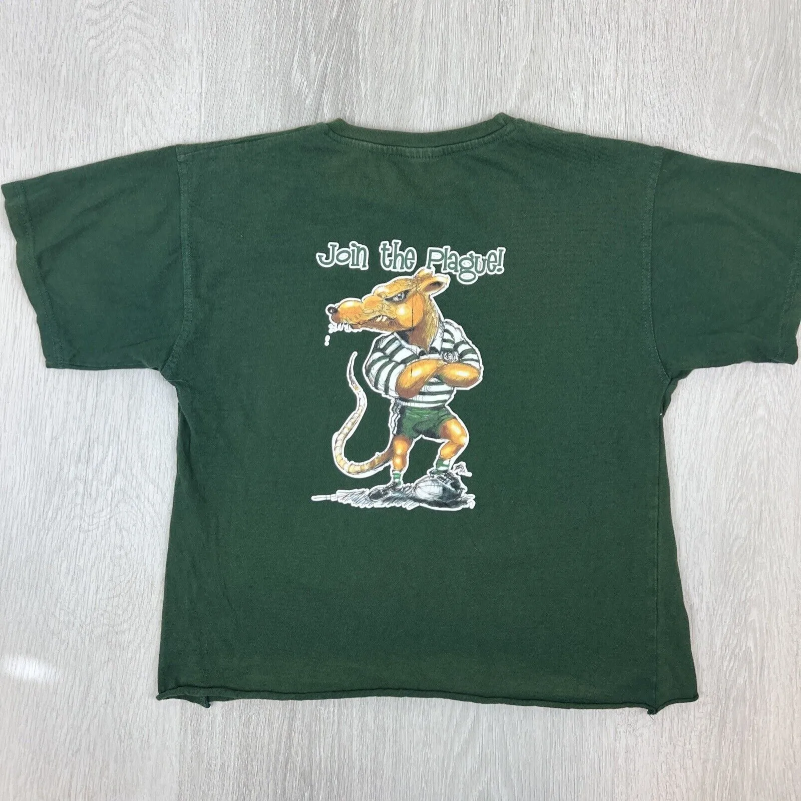 Warringah Rugby Union Club Womens Green Cropped T-Shirt Size Small Approx