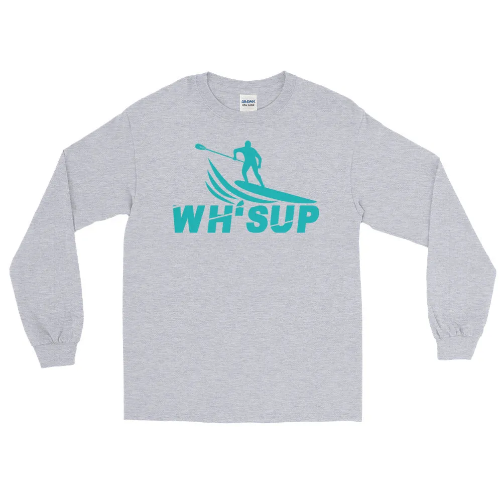 Watchill'n 'WH-SUP Paddle Boarding' - Long Sleeve T-Shirt (Turquoise)