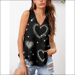 Wear your Heart (and Jokes) on your Sleeve with Fam-fam Heart V-neck Tank!❤️