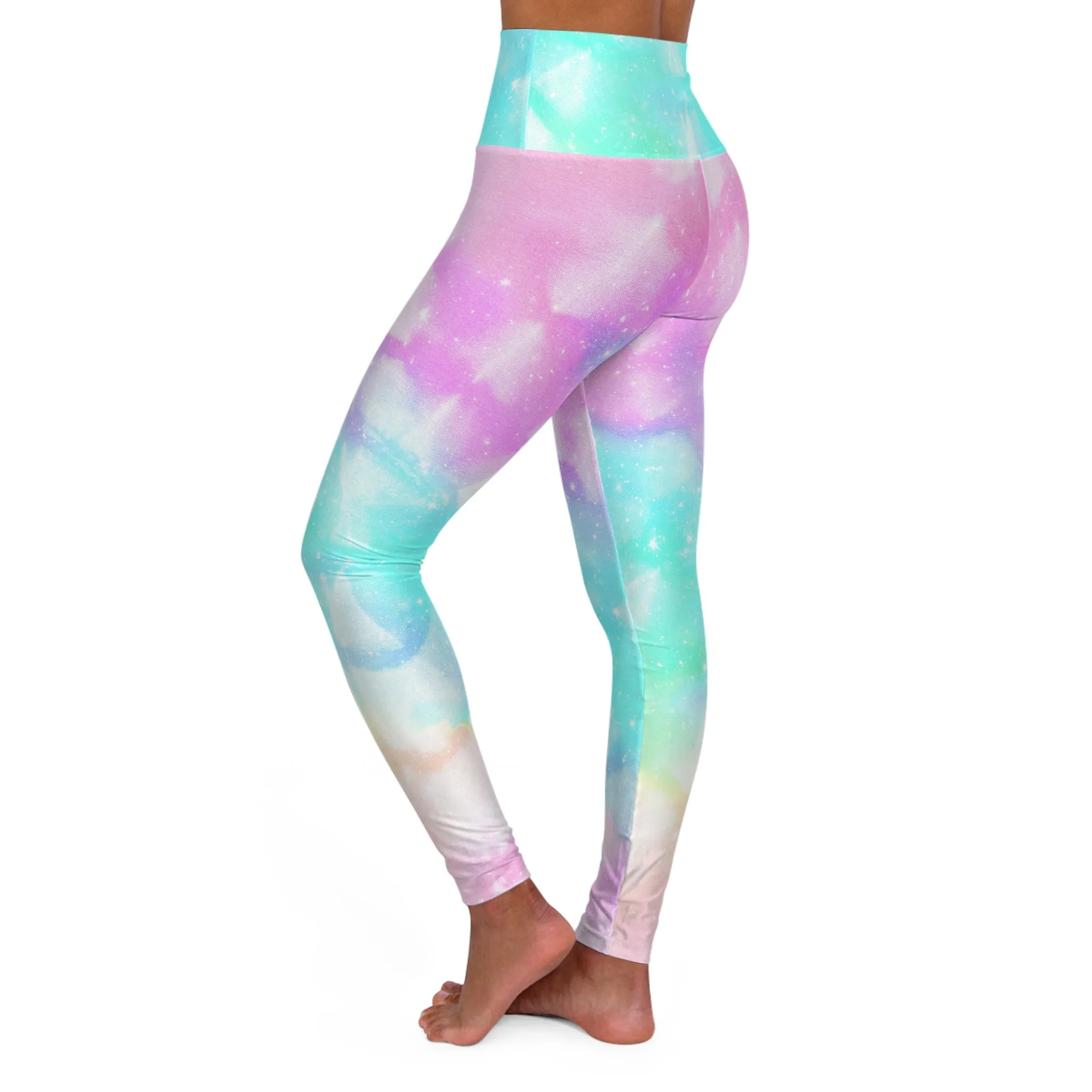 Whimsical Waters High Waisted Yoga Leggings for Fitness & Style