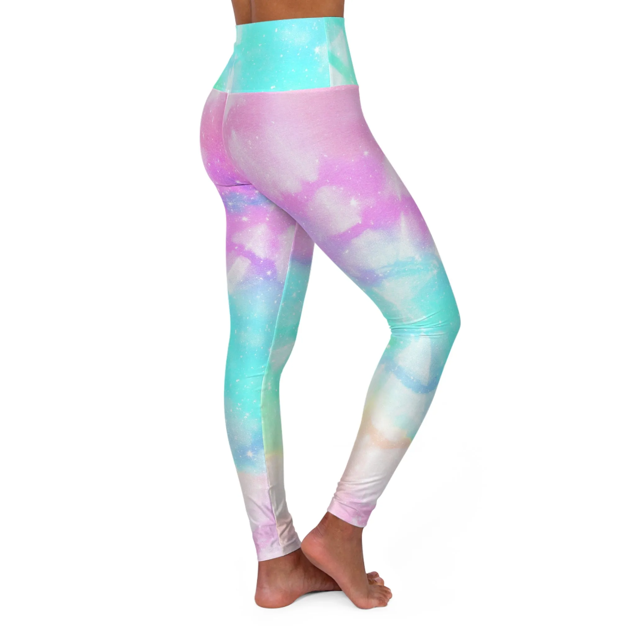 Whimsical Waters High Waisted Yoga Leggings for Fitness & Style