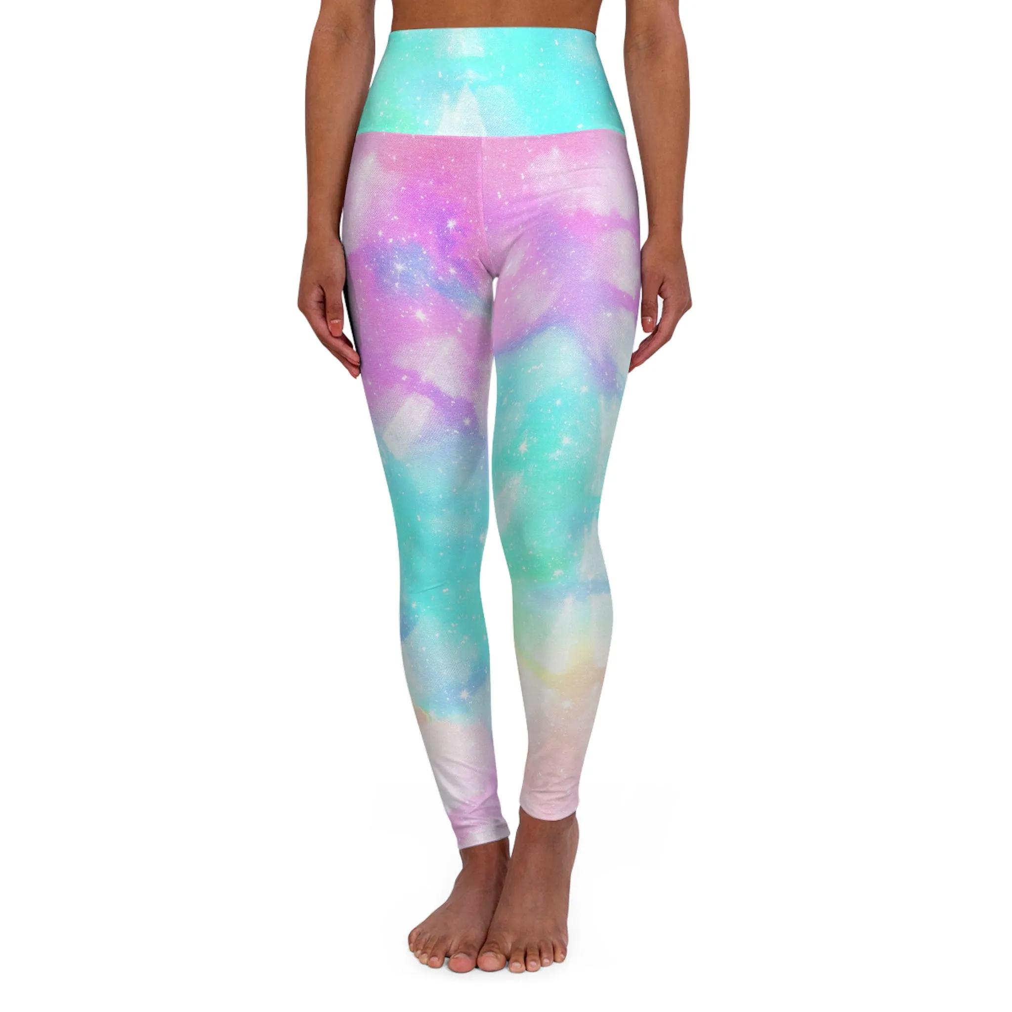 Whimsical Waters High Waisted Yoga Leggings for Fitness & Style