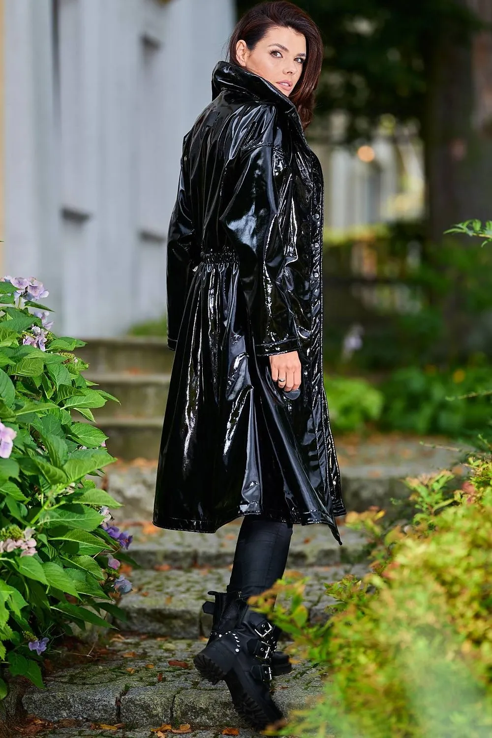 Widened Hem Drawstring Coat