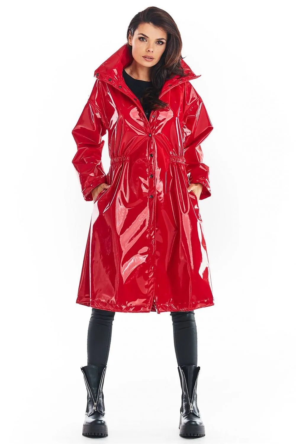 Widened Hem Drawstring Coat