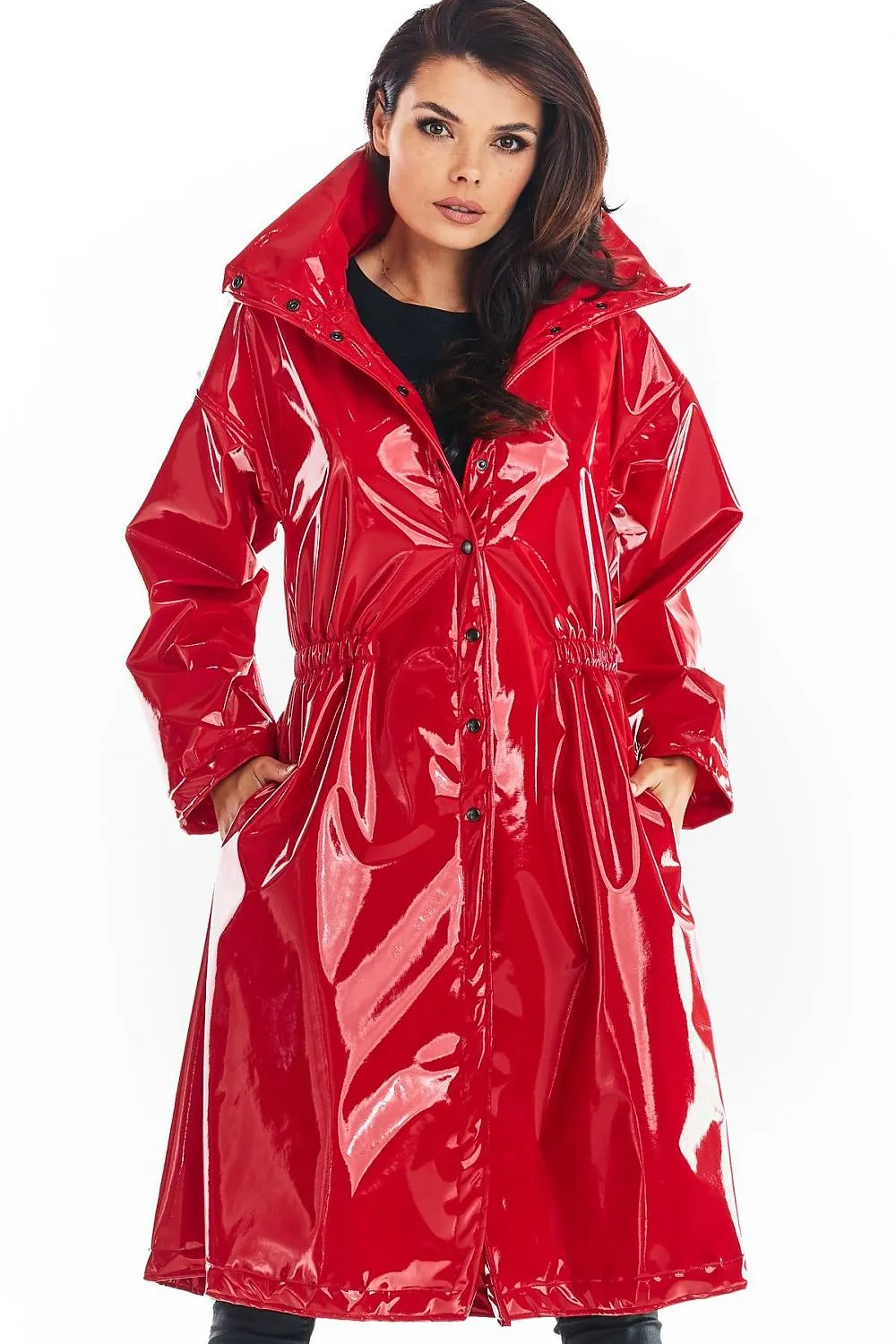 Widened Hem Drawstring Coat