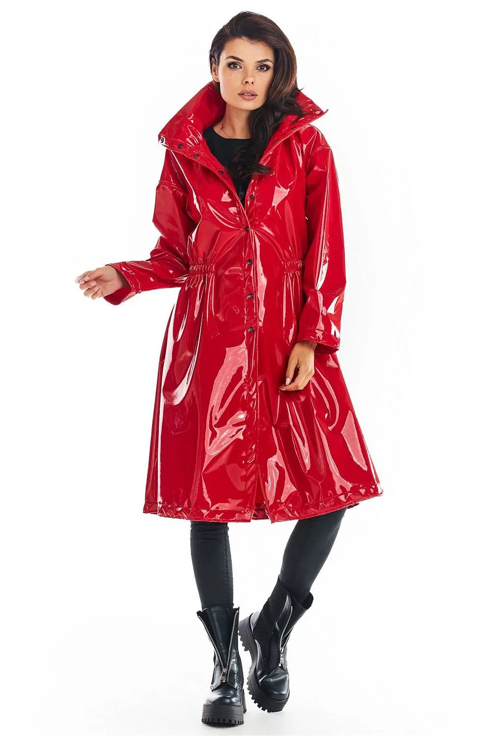Widened Hem Drawstring Coat