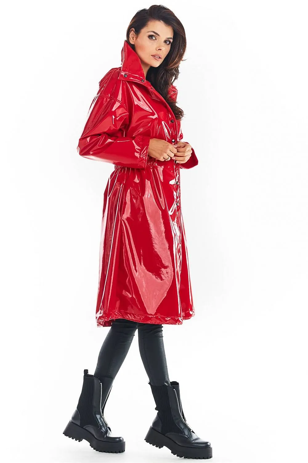 Widened Hem Drawstring Coat