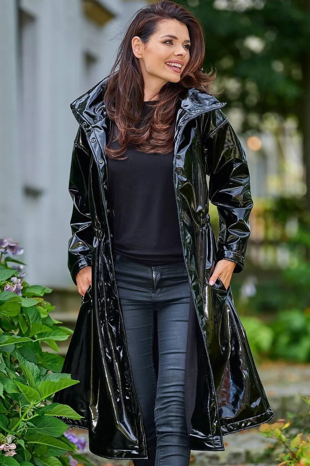 Widened Hem Drawstring Coat