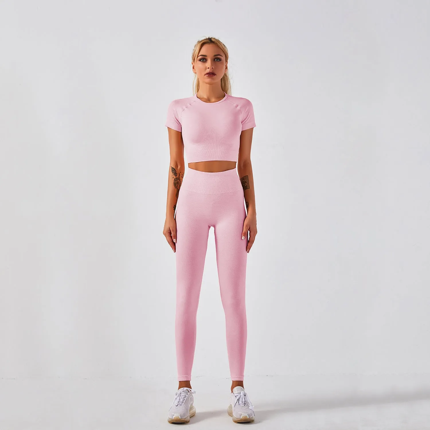 Women fitness active gym seamless botee Yoga Set