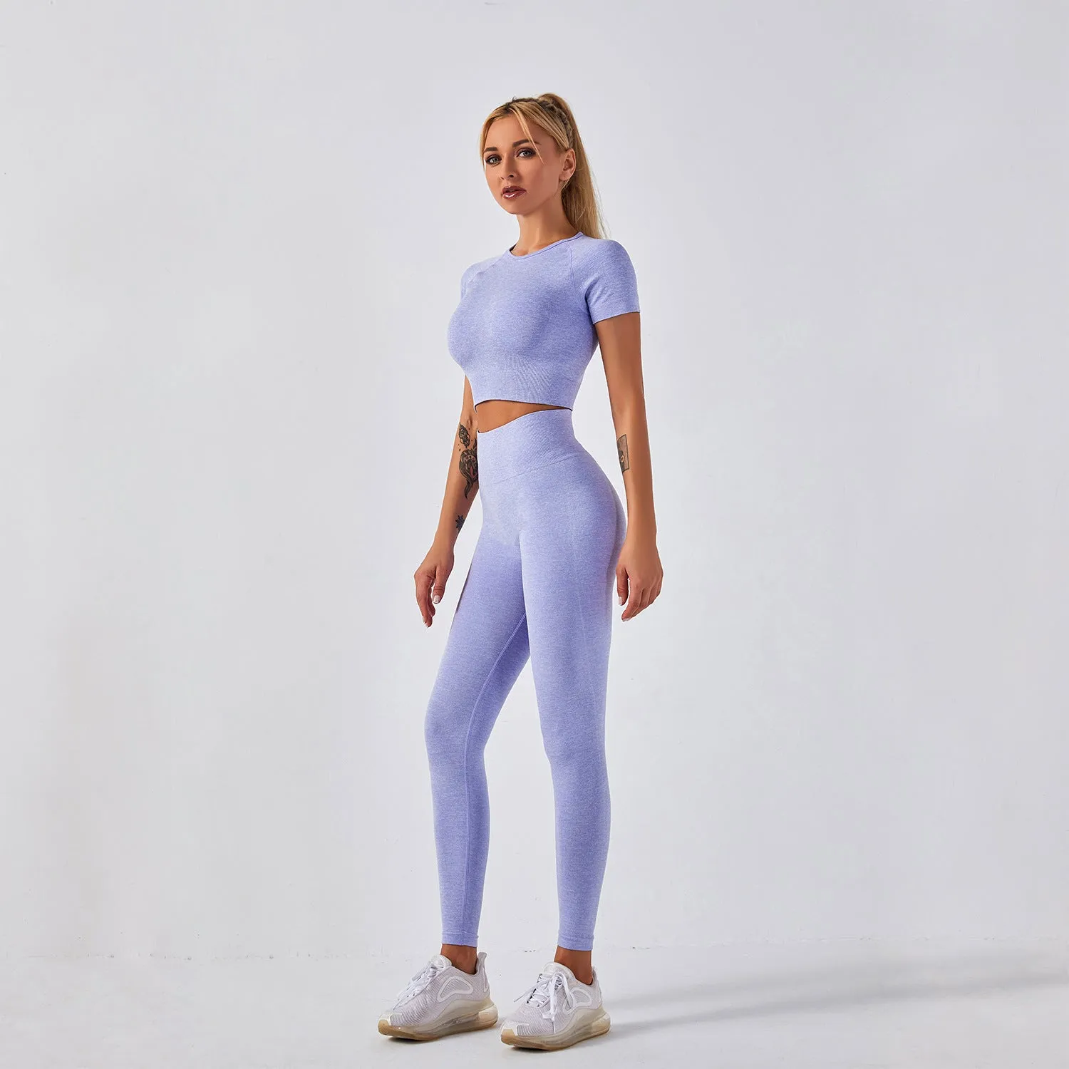 Women fitness active gym seamless botee Yoga Set