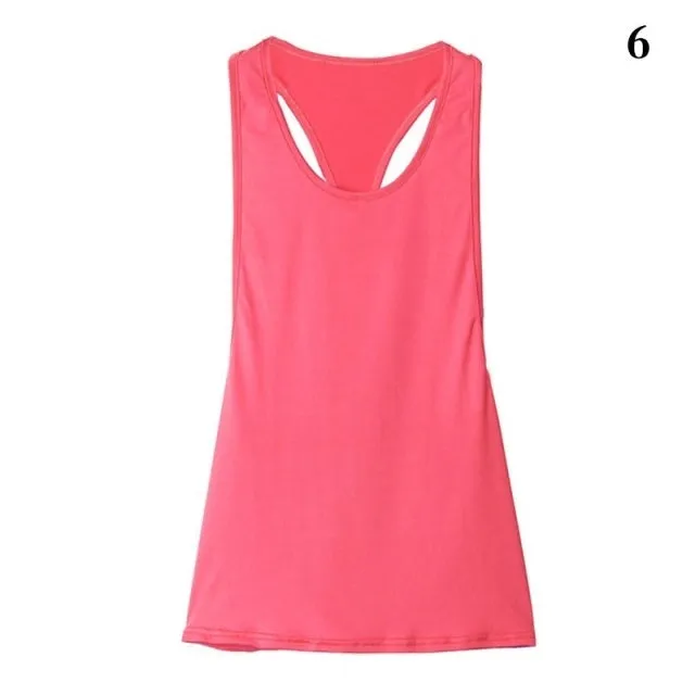 Women Tank Tops Blouse Loose Sleeveless Shirt  Training Running Vest  Women Gym Tank Top