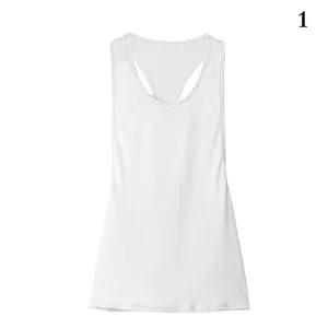Women Tank Tops Blouse Loose Sleeveless Shirt  Training Running Vest  Women Gym Tank Top