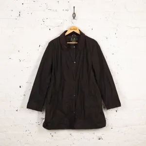 Women's Barbour Hamshire Wax Jacket Coat - Brown - Women's XL