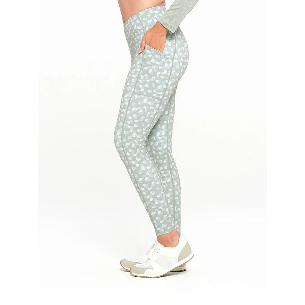 Womens Green Pattern Legging