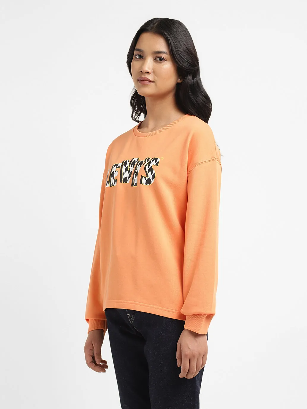 Women's Printed Crew Neck Sweatshirt