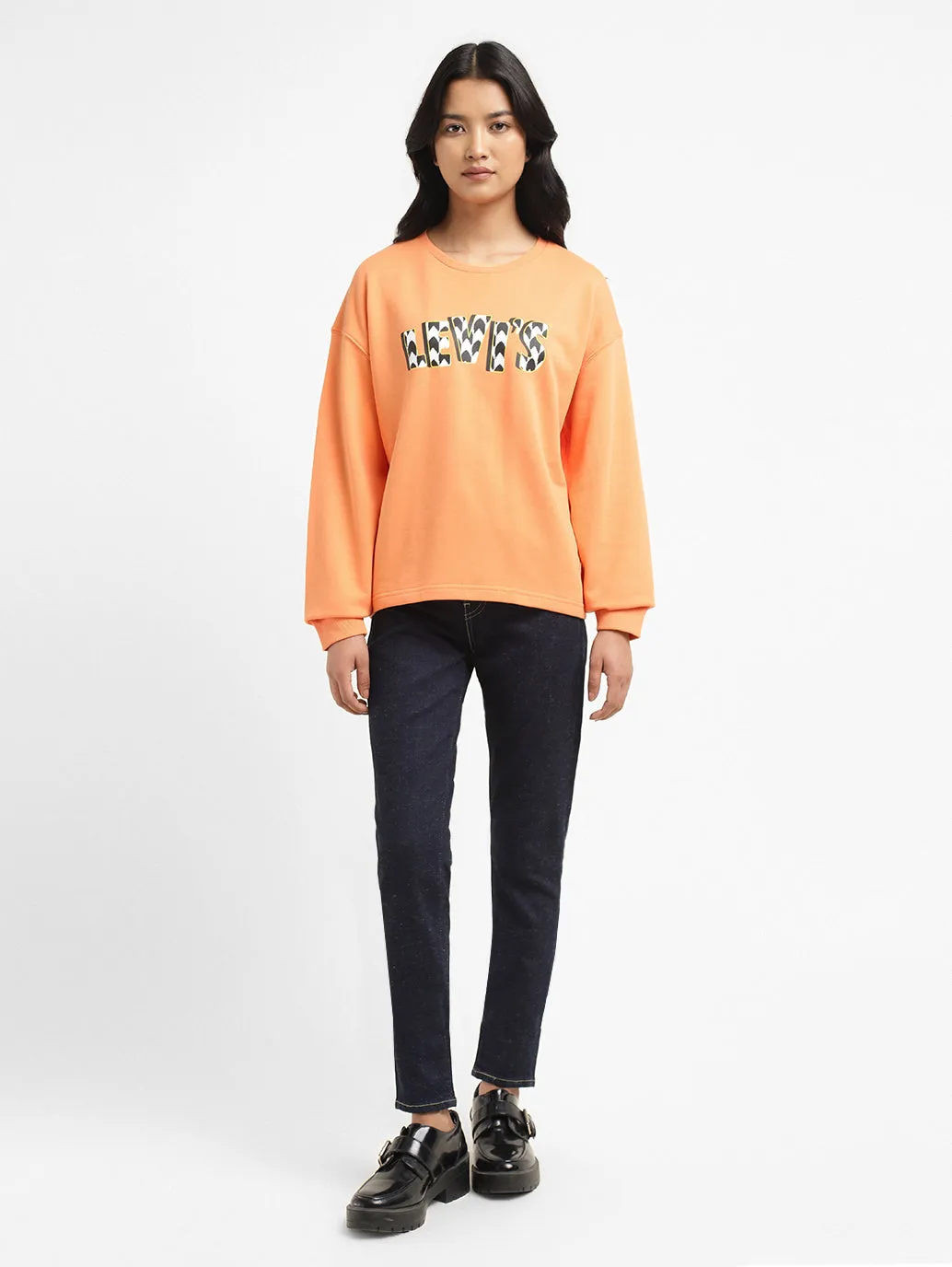 Women's Printed Crew Neck Sweatshirt