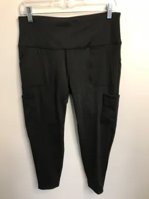 Womens Size Lg Misses Black Apana Athletic Leggings