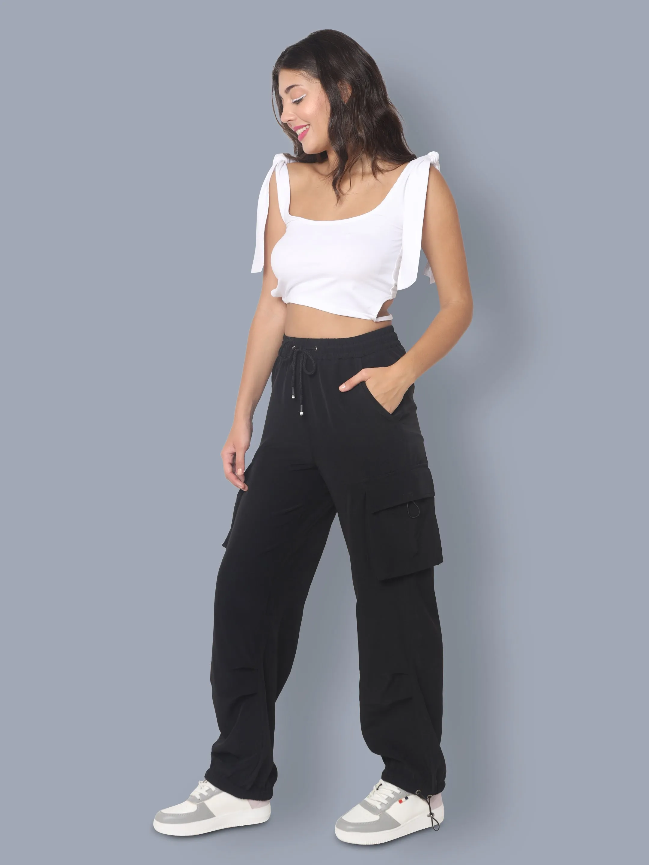 WOMEN'S TACTICAL CARGO JOGGERS (BLACK)