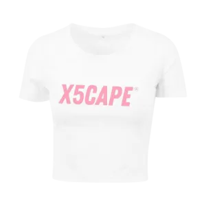 X5CAPE Custom Women's Crop Tee - White