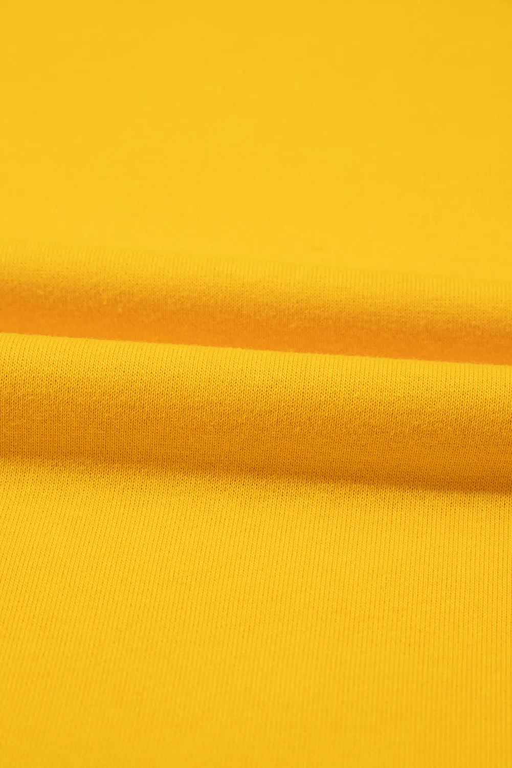Yellow Color Block Thumbhole Sleeve Drop Shoulder Sweatshirt