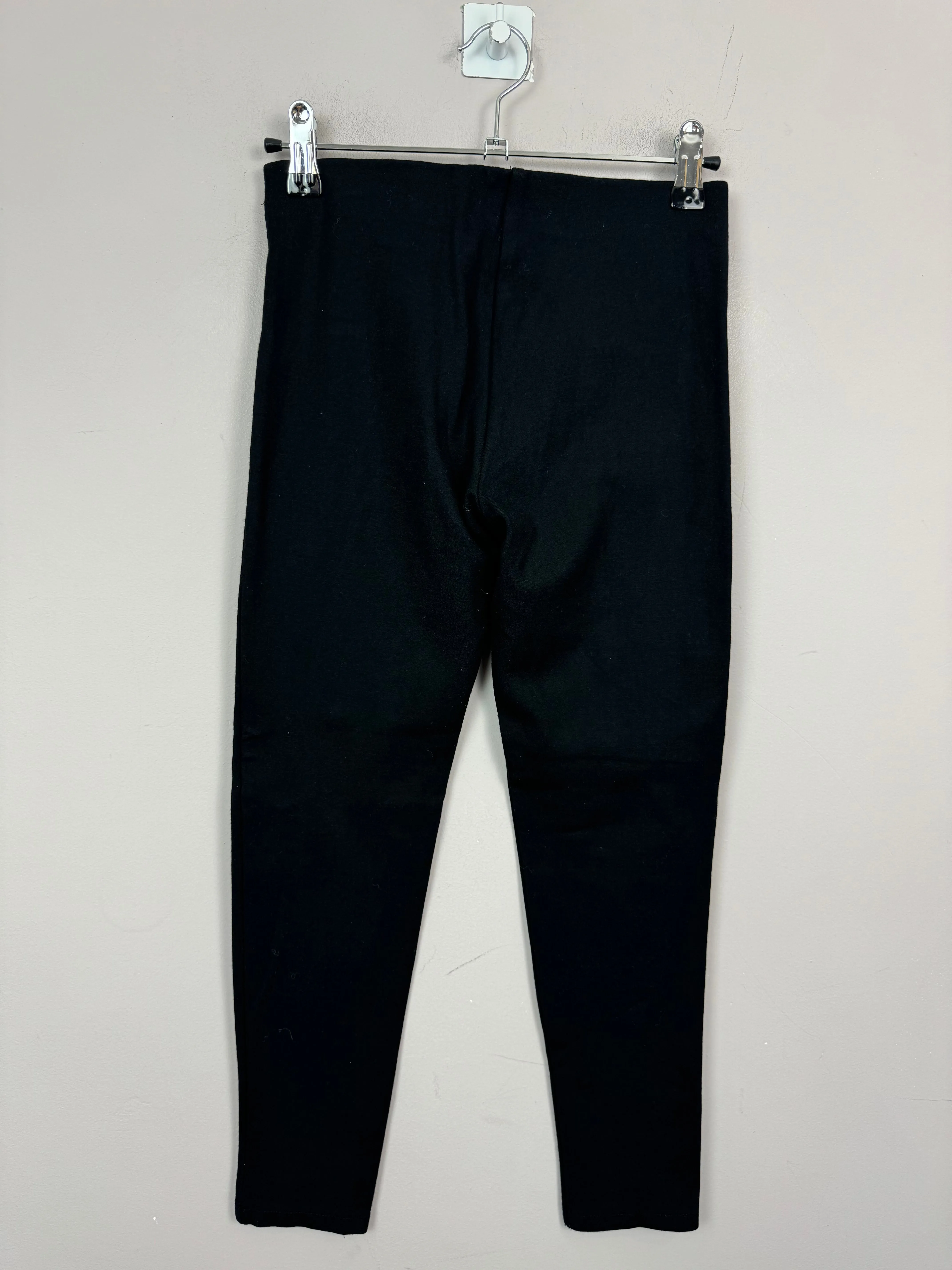 Zara Black Ponte Di Roma Leggings 12y