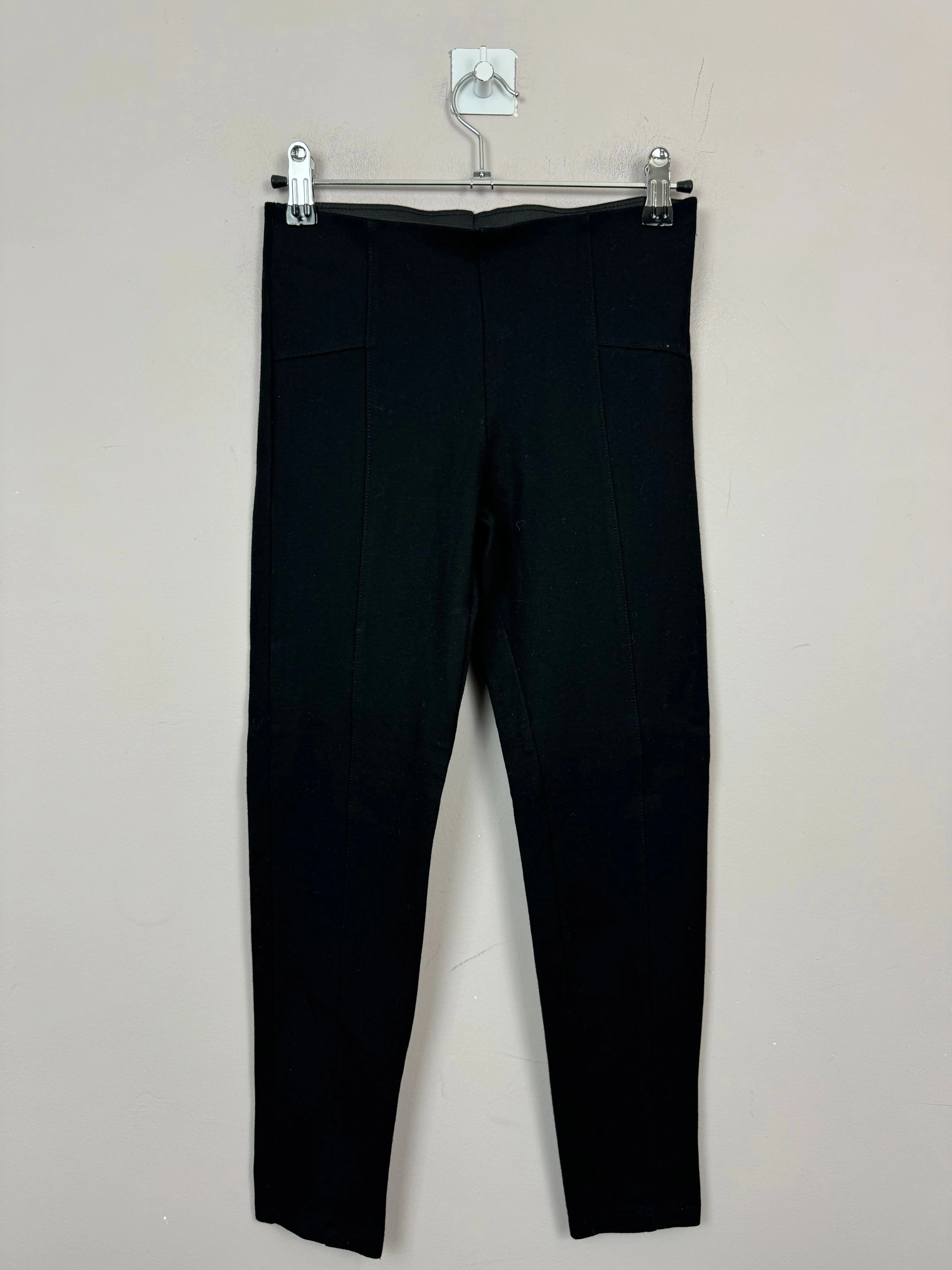 Zara Black Ponte Di Roma Leggings 12y