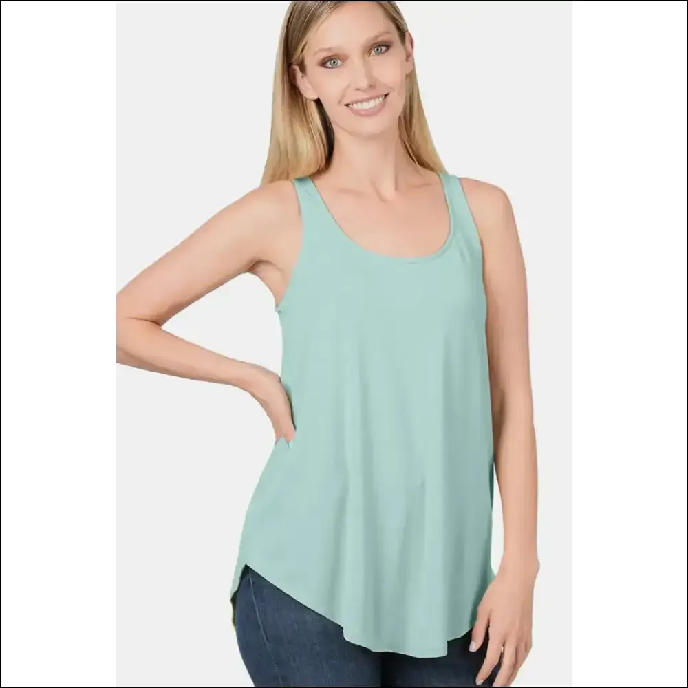 Zenana Curved Hem Tank - Effortless Chic